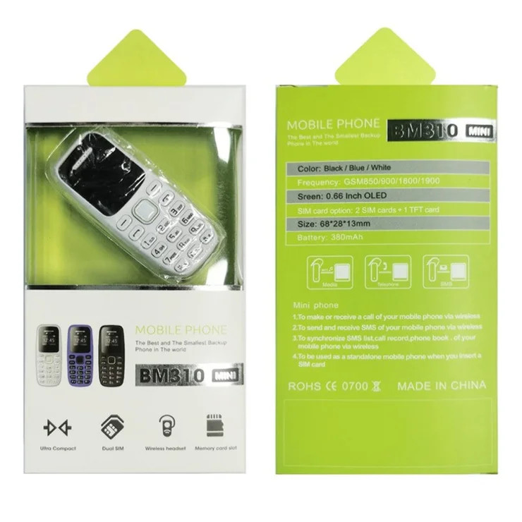 گوشی ساده مینی انگشتی مدل Bm310 mini (بدون گارانتی شرکتی)